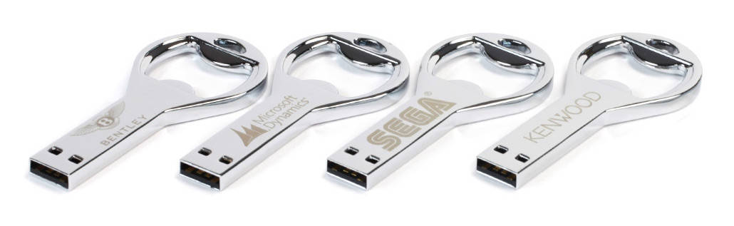 Bottle Opener USB Stick bedruckt oder graviert mit Ihrem Logo
