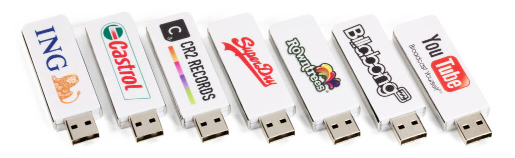 Slider USB Stick bedruckt mit Ihrem Logo