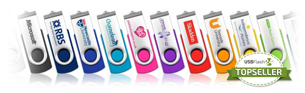 Twister USB Stick bedruckt oder graviert mit Ihrem Logo