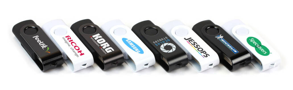 Twister Mono USB Stick bedruckt oder graviert mit Ihrem Logo